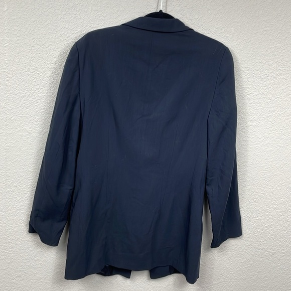 Escada Margaretha Ley Wool Longline Blazer Suiting Menswear Sz 44 - Picture 3 of 12